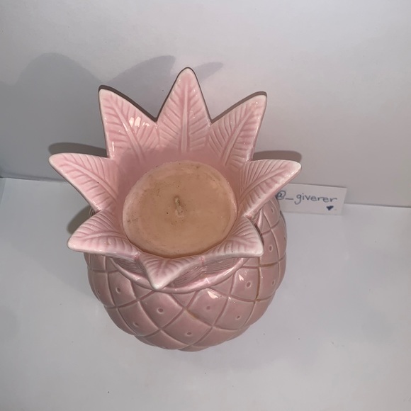 Pineapple Orchid Pink Pineapple Ceramic Slatkin BBW Candle RARE 2009 - Picture 8 of 13